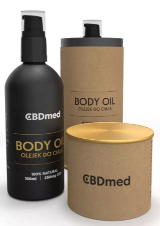 CBDmed CannLAB 250mg CBD 100ml olejek do ciała NATURALNY wegański