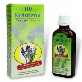 Kräuteröl 100ml-Olejek Ziołowy do Masażu, Relaks, Regeneracja, Uśmierza Ból