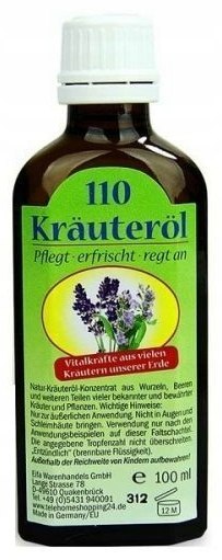Kräuteröl 100ml-Olejek Ziołowy do Masażu, Relaks, Regeneracja, Uśmierza Ból