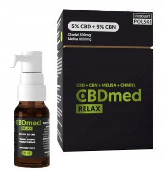 Olej konopny 10% CERTYFIKAT Olejek CBD Relaks Chmiel & Melisa CBDmed RELAX
