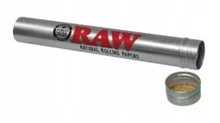 RAW Aluminum Tube Schowek pojemnik Tuba Etui na blunt CBD skręt joint CBG