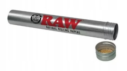 RAW Aluminum Tube Schowek pojemnik Tuba Etui na blunt CBD skręt joint CBG