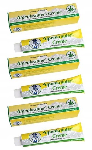 3x Alpenkrauter Creme NIEMIECKA Maść Przeciwbólowa+ Cannabis 200ml ORYGINAŁ