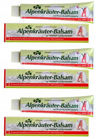 3PAK- Alpenkrauter Balsam Lloyd Maść Na Krążenie 200ml NIEMIECKA ORYGINALNA