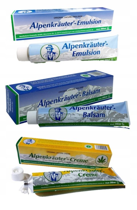 ALPENKRAUTER NIEMIECKA MAŚĆ PRZECIWBÓLOWA 3 SZTUKI ALPENKRAUTER NIEMIECKA MAŚĆ PRZECIWBÓLOWA 3 SZTUKI
