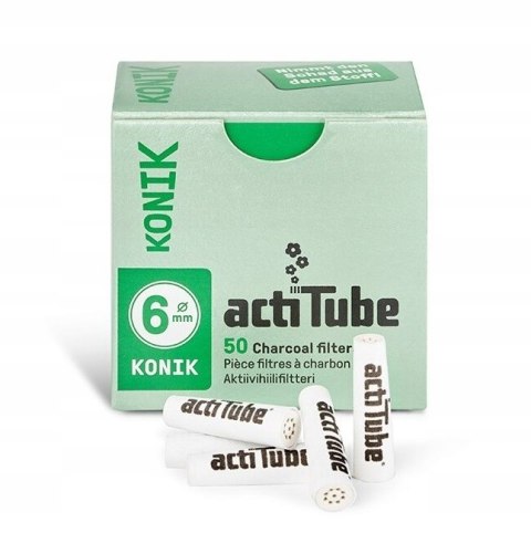 ActiTube KONIK aktywne filtry węglowe Filterki z węglem aktywnym do jointów