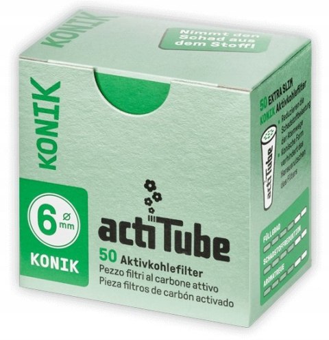 ActiTube KONIK aktywne filtry węglowe Filterki z węglem aktywnym do jointów