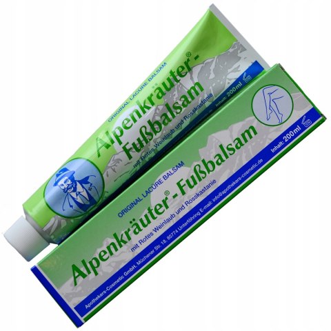 BALSAM NA NOGI Krem Apotheke Alpenkräuter - Maść NIEMIECKA Fussbalsam 200ml BALSAM NA NOGI Krem Apotheke Alpenkräuter - Maść NIEMIECKA Fussbalsam 200ml