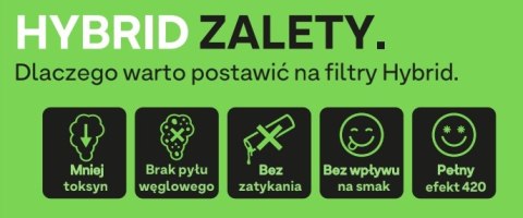 HYBRID SUPREME Aktywne filterki węglowe Filtry z węglem aktywnym 55 szt. HYBRID SUPREME Aktywne filterki węglowe Filtry z węglem aktywnym 55 szt.