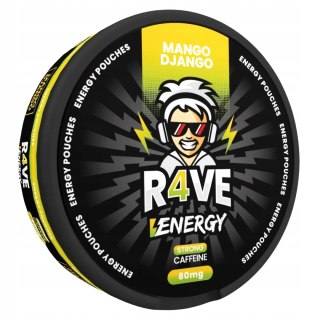 MANGO DJANGO Woreczki Energetyczne R4VE Snusy z Kofeina BEZ CUKRU 80mg