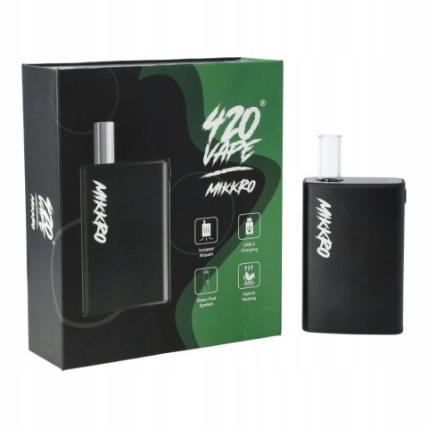 MIKKRO Waporyzator Inhalator 420VAPE szklany ustnik z komorą na susz