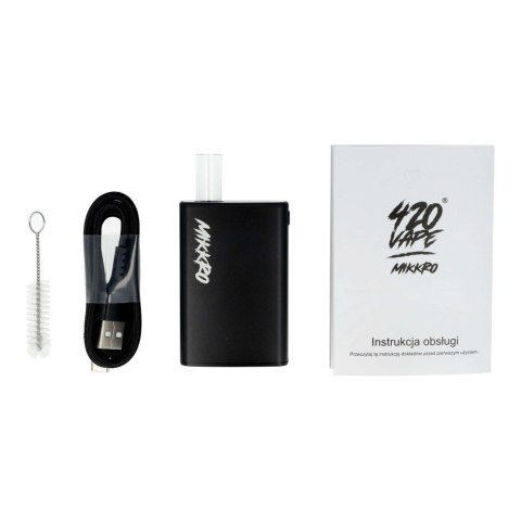 MIKKRO Waporyzator Inhalator 420VAPE szklany ustnik z komorą na susz