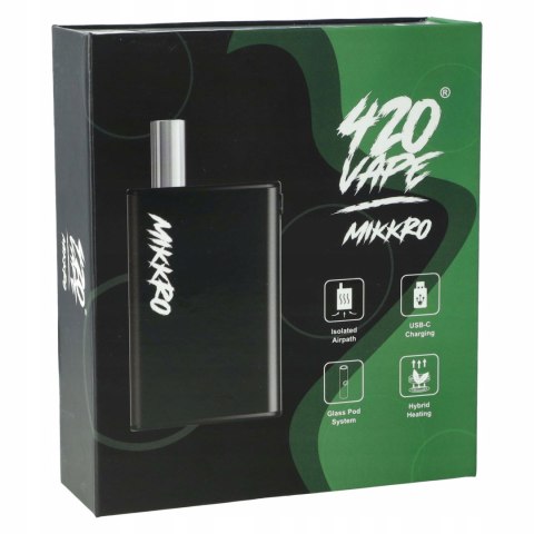 MIKKRO Waporyzator Inhalator 420VAPE szklany ustnik z komorą na susz