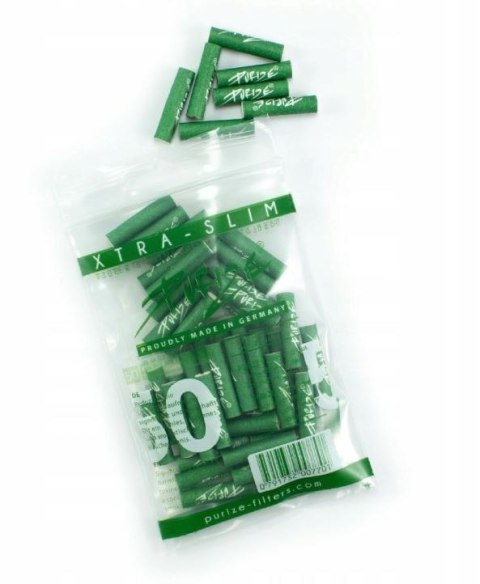 PURIZE EXTRA SLIM aktywne filtry węglowe 50 szt. GREEN PURIZE EXTRA SLIM aktywne filtry węglowe 50 szt. GREEN