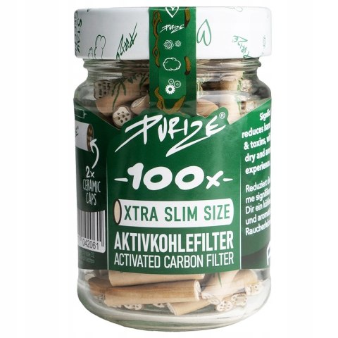 PURIZE Organic|Aktywne Filtry węglowe|Filterki z węglem aktywnym 100 szt. PURIZE Organic|Aktywne Filtry węglowe|Filterki z węglem aktywnym 100 szt.