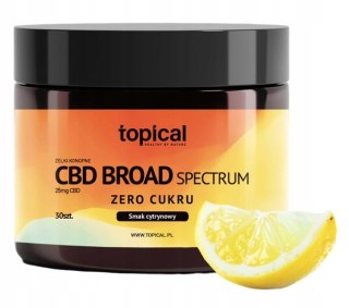 Żelki Topical BEZ CUKRU BROAD SPECTRUM NA STRES 750MG POLSKIE