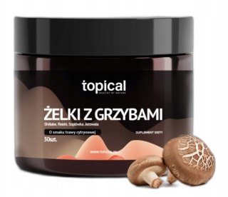 Żelki z grzybami Adaptogeny SHIITAKE REISHI Soplówka Jeżowata (LION'S MANE)