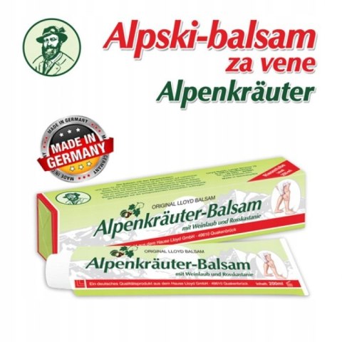 3PAK- Alpenkrauter Balsam Lloyd Maść Na Krążenie 200ml NIEMIECKA ORYGINALNA 3PAK- Alpenkrauter Balsam Lloyd Maść Na Krążenie 200ml NIEMIECKA ORYGINALNA