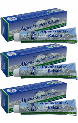 3PAK - Alpenkrauter Balsam NIEMIECKA Emulsja Przeciwbólowa 200ml ORYGINAŁ