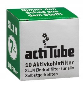 ActiTube SLIM|Aktywne Filtry węglowe|Filterki z węglem aktywnym 10 szt.