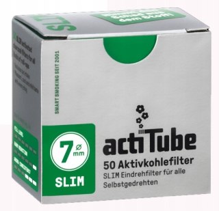 ActiTube SLIM|Aktywne Filtry węglowe|Filterki z węglem aktywnym 50 szt.