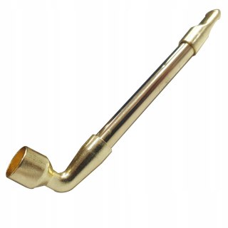 Elegancka metalowa lufka cygarniczka fifka w kolorze złotym do konopi cbd