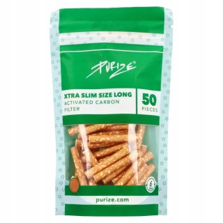 PURIZE EXTRA Long Aktywne Filtry węglowe Filterki z węglem aktywnym 50 szt.