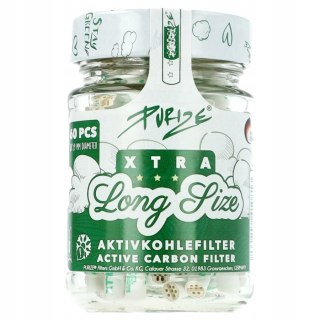 PURIZE XTRA Long Aktywne Filtry węglowe Filterki z węglem aktywnym 60 szt.